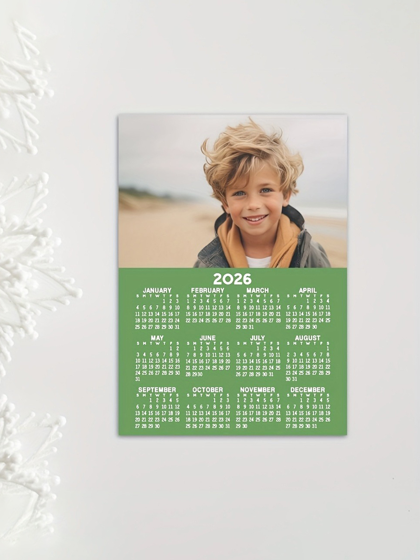 Custom Photo Magnetic Calendar 2026